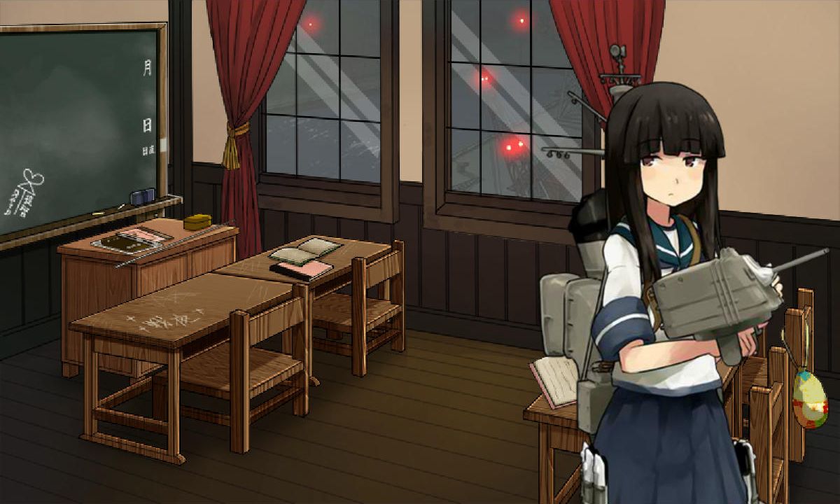 初雪も家具コインを初使用で教室セット（あきつ丸もＬＶ２５で改）: ねこさんなのでした